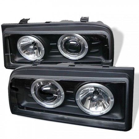 Ксеноновые фары Spyder Auto для Volkswagen Corrado 90-94, LED Halo - Black